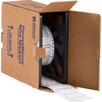 Brady LSZH-750-2-WT / 141262, етикети, THT Low Smoke Halogen Free Permasleeve Wire Marking Sleeves, 50.80 mm x 31.40 mm