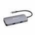 VERBATIM Hub USB-C Pro Multiport 5 порта, 2x USB 3.2, 1x USB-C, HDMI, RJ45, сив
