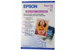 Epson Matte Paper Heavyweight S041264 C13S041264, 167 г/м2, A3+, мат, strong, бял, фотографска хартия
