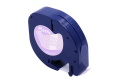 Dymo 12267 LetraTag 12mm x 4m, черен печат / прозрачен субстрат, съвместима лента