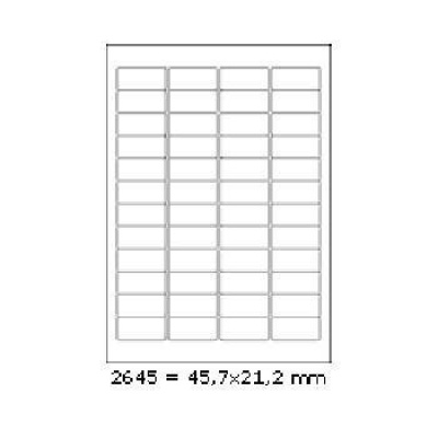 Самозалепващи етикети 45,7 x 21,2 mm, 48 етикети A4, 100 листа