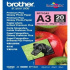 Brother Glossy Photo Paper BP71GA3, 260 г/м2, A3, 20 бр., лъскав, мастиленоструен, бял, фотографска хартия