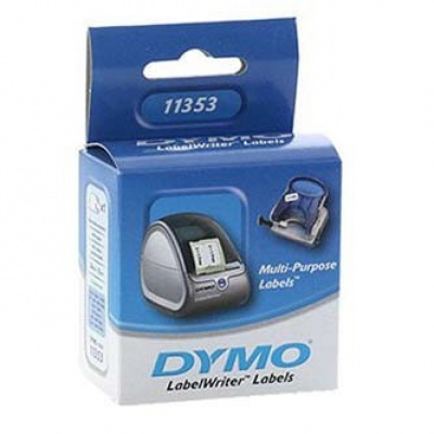 Dymo 11353, S0722530, 13мм x 25мм, бели мултифункционални хартиени етикети