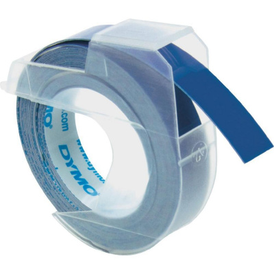 Dymo S0898140 520106, 9mm x 3m, бял печат/син фон, оригинална лента