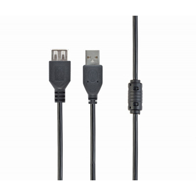 Kабел CABLEXPERT CCF-USB2-AMAF-10 USB A-A 3m 2.0 HQ удължител с феритно ядро