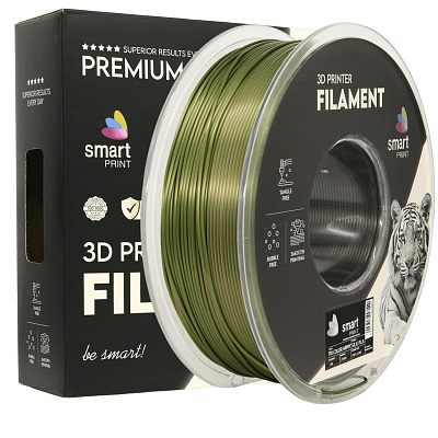Smart Print FG-S183-E1, 3D филамент, PLA Silk, Tri Color, Army, 1kg, 1,75mm