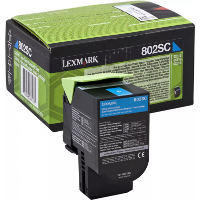 Lexmark 80C2SC0 лазурен (cyan) оригинален тонер