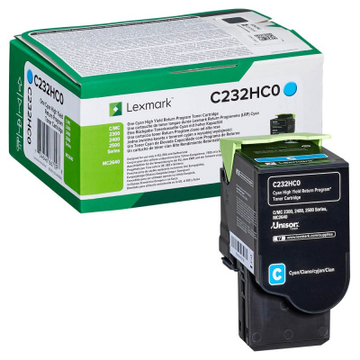 Lexmark C232HC0 лазурен (cyan) оригинален тонер