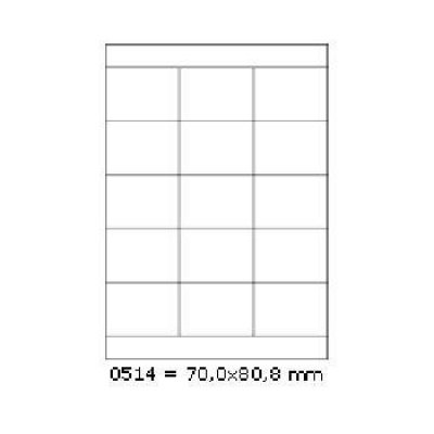 Самозалепващи етикети 70 x 50,8 mm, 15 етикети A4, 100 листа