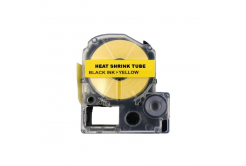 Epson LK-4YBA7 / SU7Y, 7mm x 2,5m, черен печат / жълт фон, свиваема лента, съвместима