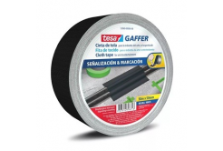 Tesa 53949 Matt Gaffer Tape, черна матова текстилна лента, 50 мм x 50 м