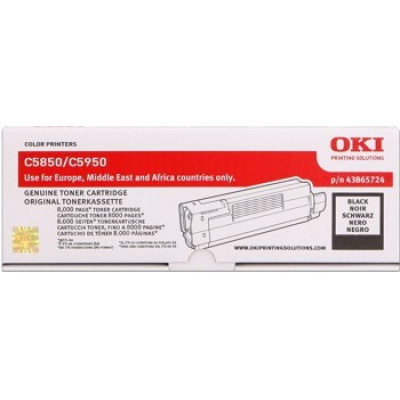 OKI 43865724 черен (black) оригинален тонер