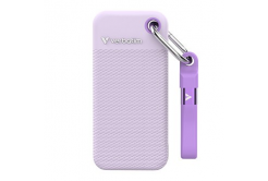 SSD Externí Verbatim Pocket SSD letní edice, 32322, 1000GB, fialový, obsahuje 2x gumový kryt (bílý a fialový), USB C