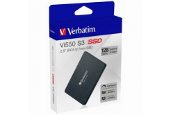 Verbatim 49350 Vi550, Вътрешен SSD диск, 128GB, SATA III, 560 MB/s-R, 430 MB/s-W, черно