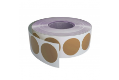 Самозалепващи се етикети Кръгла 20 мм, 2000 бр., Кафяв хартия за TTR, роля