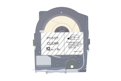 Max LM-512T, 12mm x 8m, прозрачен съвместима лента