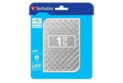 Verbatim 53197 Store N Go, Външен твърд диск, 2.5", USB 3.0 (3.2 Gen 1), 1TB, сребро