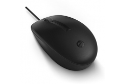 Кабелна USB мишка, HP 125 Mouse 265A9AA, черна, оптична, 1200 DPI