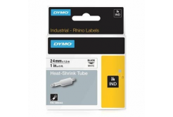 Dymo Rhino 1805443, 24mm x 1,5m, черен печат/бял фон, оригинална лента