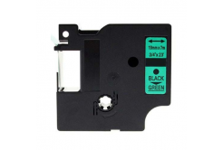 Съвместима лента с Dymo 45809, S0720890, 19mm x 7m, черен печат / зелен фон