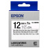 Epson LabelWorks LK-4WBVN C53S654041 12мм x 7м, черно копиране / бял фон, винилова, оригинален лента