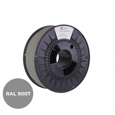 C-Tech 3DF-P-PLA1.75-9007 3D филамент, PREMIUM LINE, PLA, RAL9007, 1,75mm, 1000g, сив алуминий (Gray aluminum)