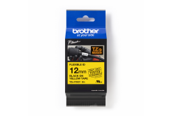Brother TZ-FX631 / TZe-FX631 Pro Tape, 12mm x 8m, черен печат/жълт фон, оригинална лента