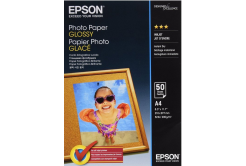 Epson paper Photo C13S042539, 200 г/м2, A4, 50 бр., лъскав, мастиленоструен, бял, фотографска хартия