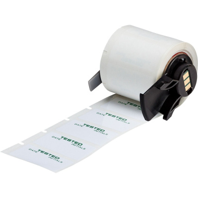 Brady M6-30-423-TEST / 173806, 19.05 mm, Polyester, зелен печат / бял фон