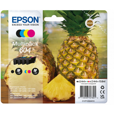 Epson 604 T10G640 C13T10G64010 цвят (CMYK) оригинален комплект касети