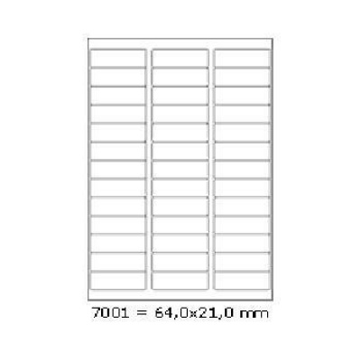 Самозалепващи етикети 64 x 21 mm, 39 етикети A4, 100 листа