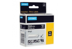 Dymo Rhino 1805436, 19mm x 5,5m, бял печат/черен фон, оригинална лента