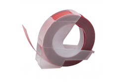 Dymo Omega, 9mm x 3m, бял печат / Кестен база съвместима лента