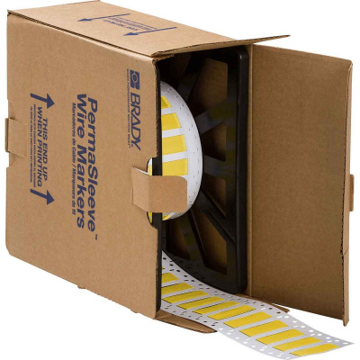 Brady LSZH-250-2-YL / 141237, етикети, THT Low Smoke Halogen Free Permasleeve Wire Marking Sleeves, 50.80 mm x 11.15 mm