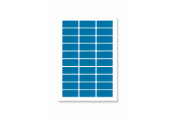 Самозалепващи етикети 63,5 x 29,6 mm, 27 етикети A4, 20 чаршафи, син