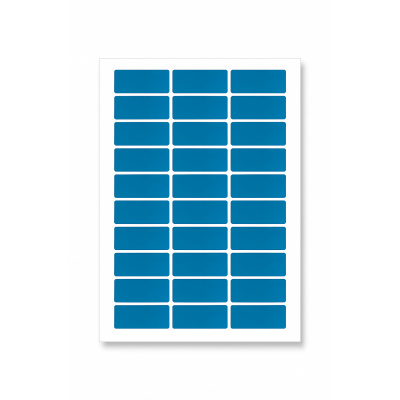 Самозалепващи етикети 63,5 x 29,6 mm, 27 етикети A4, 20 чаршафи, син