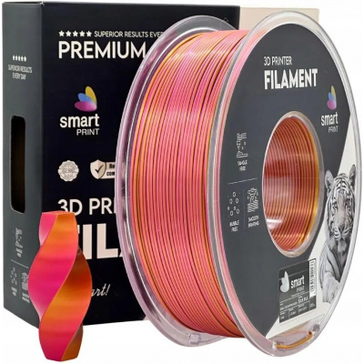 Smart Print FG-S99-E1, 3D филамент, PLA Silk, 1,75mm, 1000g, Dual Color, Многоцветен (Pink, Gold)