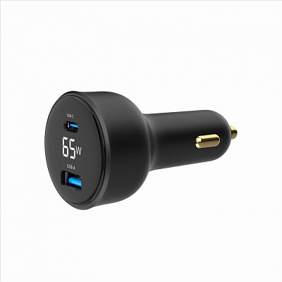 Nabíječka do auta, 2-port USB car fast charger, Type-C PD, 65 W