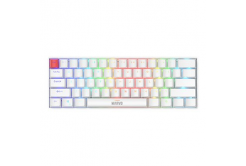 Marvo SABER 61, klávesnice US, herní, drátová (USB), bílá, mechanická, podsvícení