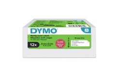 Dymo 2234186, 51mm x 19mm, многофункционални, сменяеми бялото оригинални хартиени етикети, 12 x 500 компютри
