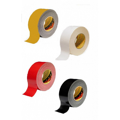 3M 389 Цветна текстилна лепяща лента, 25 mm x 50 m 25 mm x 50 m черна/black