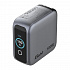 VERBATIM Мини GaN зарядно устройство с дисплей 100W, 2xUSB-C, 1xUSB-A, сиво