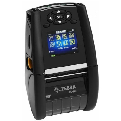 Zebra ZQ620 Plus ZQ62-AUX2E14-00 мобилен принтер за етикети, 8 dots/mm (203 dpi), linerless, USB, BT, Wi-Fi, EPL, ZPL, CPCL, RB