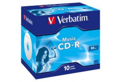 VERBATIM CD-R(опаковка от 10)Audio/Live it!/Цвят/Jewel/80Min
