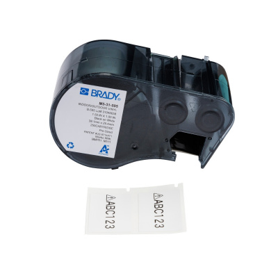 Brady M5-31-595 / 176807, 38.10 mm, Vinyl, черно копиране / бял фон