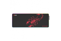 RGB подложка за мишка, SCORP XL, черна, 800 x 300 mm, 4 mm, Marvo, USB Hub