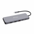 Verbatim 32153 USB-C хъб, Multiport Pro 13 Port, 6x USB-A, 2x USB-C, 2x HDMI, DP, RJ45, 3,5 мм аудио жак, сив