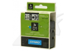 Dymo D1 45800, S0720820, 19mm x 7m, черен печат/прозрачен фон, оригинална лента