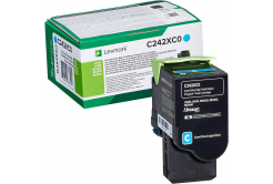 Lexmark C242XC0 лазурен (cyan) оригинален тонер
