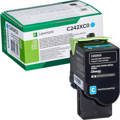 Lexmark C242XC0 лазурен (cyan) оригинален тонер